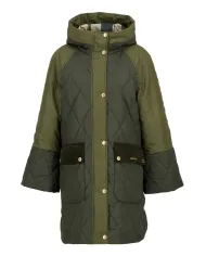 Cappotto Donna lungo verde trapuntato LQU1841 ELSPETH|BARBOUR