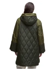 Cappotto Donna lungo verde trapuntato LQU1841 ELSPETH|BARBOUR