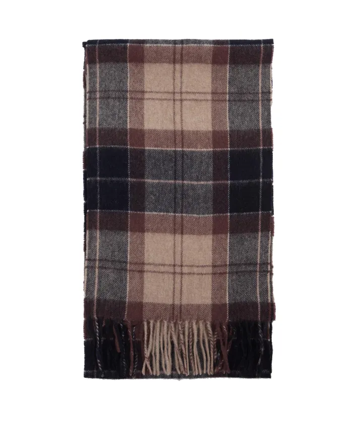 Sciarpa Donna in lana quadrettata beige/blu LSC0129|BARBOUR Sciarpa Donna in lana quadrettata beige/blu LSC0129|BARBOUR