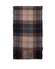 Sciarpa Donna in lana quadrettata beige/blu LSC0129|BARBOUR