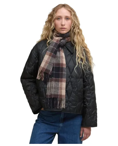 Sciarpa Donna in lana quadrettata beige/blu LSC0129|BARBOUR Sciarpa Donna in lana quadrettata beige/blu LSC0129|BARBOUR