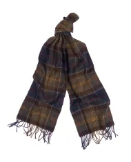 Sciarpa Donna n lana quadrettata verde/blu LSC0129|BARBOUR