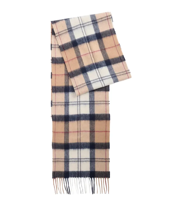 Sciarpa Donna in lana quadrettata beige/blu LSC0129|BARBOUR Sciarpa Donna in lana quadrettata beige/blu LSC0129|BARBOUR