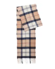 Sciarpa Donna in lana quadrettata beige/blu LSC0129|BARBOUR