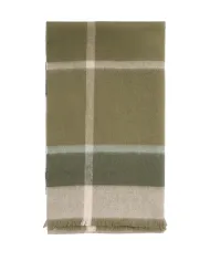 Sciarpa Donna in lana quadrettata bige/verde LSC0354 ROSEFIELD|BARBOUR