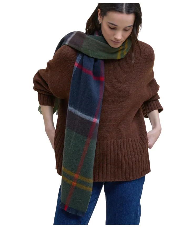 Sciarpa Donna in lana quadrettata blu/verde LSC0354 ROSEFIELD|BARBOUR Sciarpa Donna in lana quadrettata blu/verde LSC0354 ROSEFIELD|BARBOUR