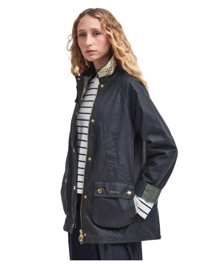 BARBOUR Giacca Donna LWX1402 MODERN BEADNELL AI 25/2026 cotone stile classico foderato SG51 sage/ancient BARBOUR Giacca Donna LWX1402 MODERN BEADNELL AI 25/2026 cotone stile classico foderato SG51 sage/ancient