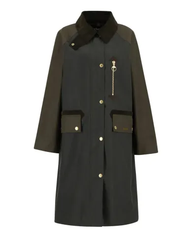 Giaccone Donna lungo cerato verde LWX1485 EVETTE|BARBOUR Giaccone Donna lungo cerato verde LWX1485 EVETTE|BARBOUR