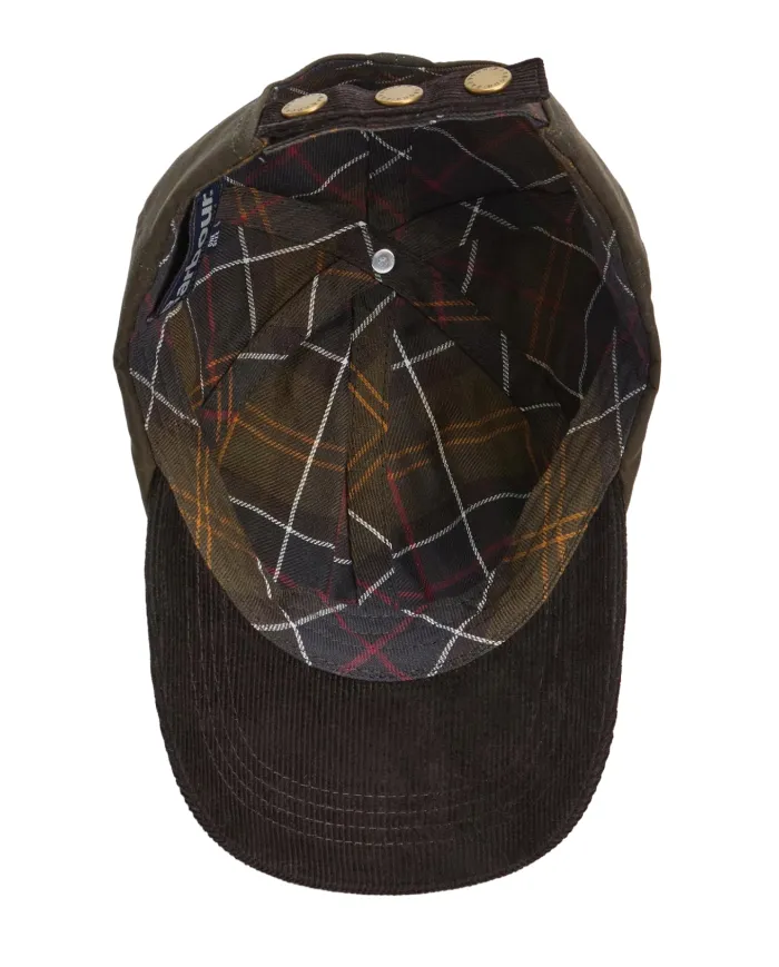 Berretto Uomo cerato con visiera a costine MHA0913 ASHBY|BARBOUR