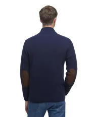 BARBOUR Giubbino Uomo MKN0731 essential patch z AI 25/2026 lana con toppe applicate NY91 NAVY