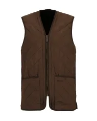 Gilet Uomo trapuntato marrone scuro MLI0002 POLARQUILT|BARBOUR