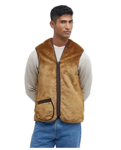 Gilet Uomo effetto pelliccia cammello MLI0004 WARM|BARBOUR Gilet Uomo effetto pelliccia cammello MLI0004 WARM|BARBOUR
