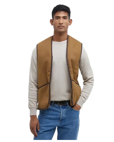 Gilet Uomo effetto pelliccia cammello MLI0004 WARM|BARBOUR Gilet Uomo effetto pelliccia cammello MLI0004 WARM|BARBOUR