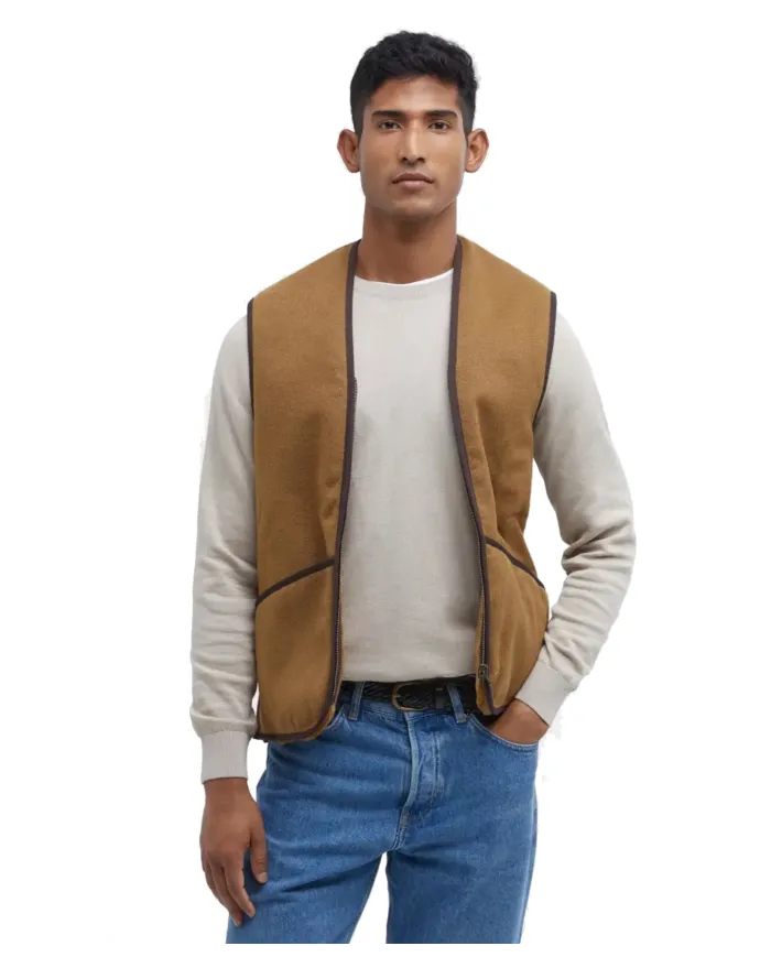 Gilet Uomo effetto pelliccia cammello MLI0004 WARM|BARBOUR