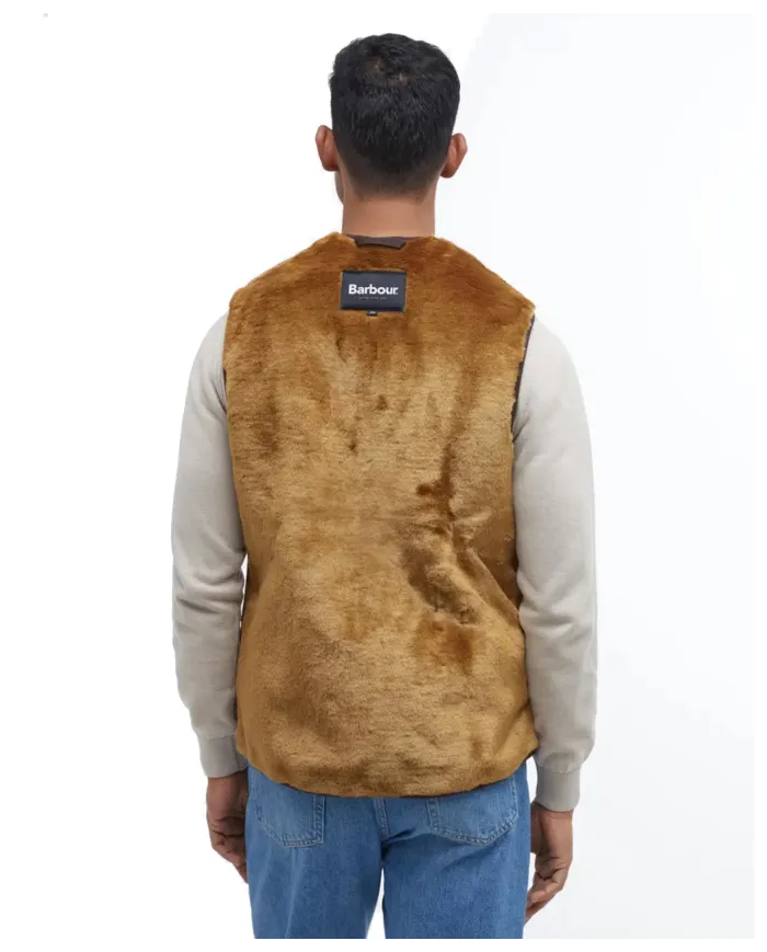 Gilet Uomo effetto pelliccia cammello MLI0004 WARM|BARBOUR