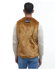 Gilet Uomo effetto pelliccia cammello MLI0004 WARM|BARBOUR