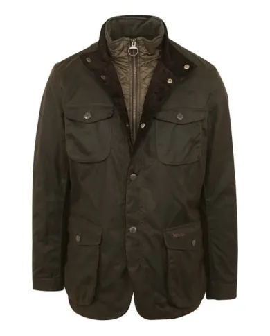 BARBOUR Field jacket Uomo MWX0700 OGSTON WAX AI 25/2026 cotone cerato con fodera trapuntata OL51 OLIVE BARBOUR Field jacket Uomo MWX0700 OGSTON WAX AI 25/2026 cotone cerato con fodera trapuntata OL51 OLIVE