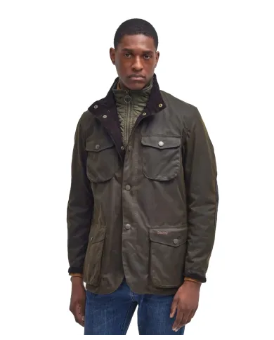 BARBOUR Field jacket Uomo MWX0700 OGSTON WAX AI 25/2026 cotone cerato con fodera trapuntata OL51 OLIVE BARBOUR Field jacket Uomo MWX0700 OGSTON WAX AI 25/2026 cotone cerato con fodera trapuntata OL51 OLIVE