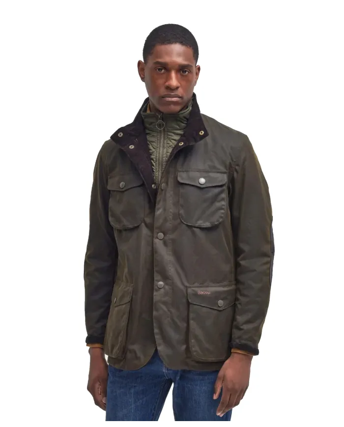 BARBOUR Field jacket Uomo MWX0700 OGSTON WAX AI 25/2026 cotone cerato con fodera trapuntata OL51 OLIVE BARBOUR Field jacket Uomo MWX0700 OGSTON WAX AI 25/2026 cotone cerato con fodera trapuntata OL51 OLIVE