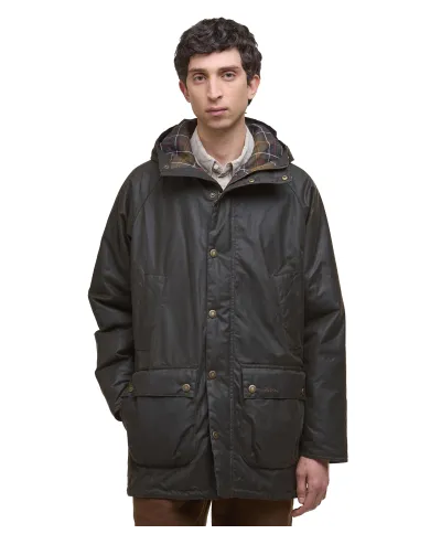 Parka Uomo lungo verde oliva cerato MWX2494 BEDALE|BARBOUR Parka Uomo lungo verde oliva cerato MWX2494 BEDALE|BARBOUR