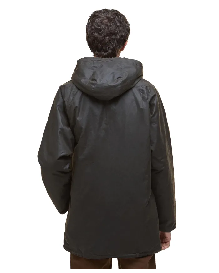 Parka Uomo lungo verde oliva cerato MWX2494 BEDALE|BARBOUR