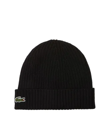 LACOSTE Berretto Uomo RB0001 AI 25/26 lana con logo applicato sul risvolto 031 NERO LACOSTE Berretto Uomo RB0001 AI 25/26 lana con logo applicato sul risvolto 031 NERO