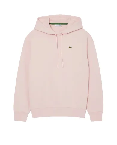 LACOSTE Felpa Donna SF7612 AI 25/26 Oversize Fit in pile con cappuccio ADY ROSA CHIARO LACOSTE Felpa Donna SF7612 AI 25/26 Oversize Fit in pile con cappuccio ADY ROSA CHIARO