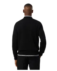 LACOSTE Felpa Uomo SH9608 AI 25/26 Classic Fit in pile con girocollo 031 NERO