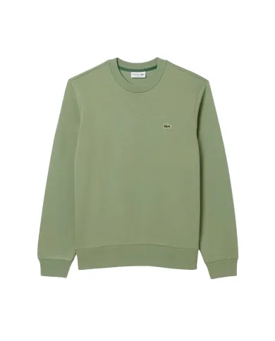 LACOSTE Felpa Uomo SH9608 AI 25/26 Classic Fit in pile con girocollo S86 VERDE LACOSTE Felpa Uomo SH9608 AI 25/26 Classic Fit in pile con girocollo S86 VERDE
