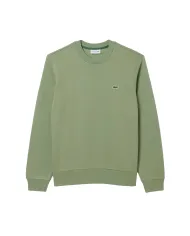 LACOSTE Felpa Uomo SH9608 AI 25/26 Classic Fit in pile con girocollo S86 VERDE