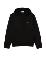 LACOSTE Felpa Uomo SH9623 AI 25/26 cotone regular con cappuccio 031 NERO
