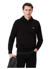 LACOSTE Felpa Uomo SH9623 AI 25/26 cotone regular con cappuccio 031 NERO