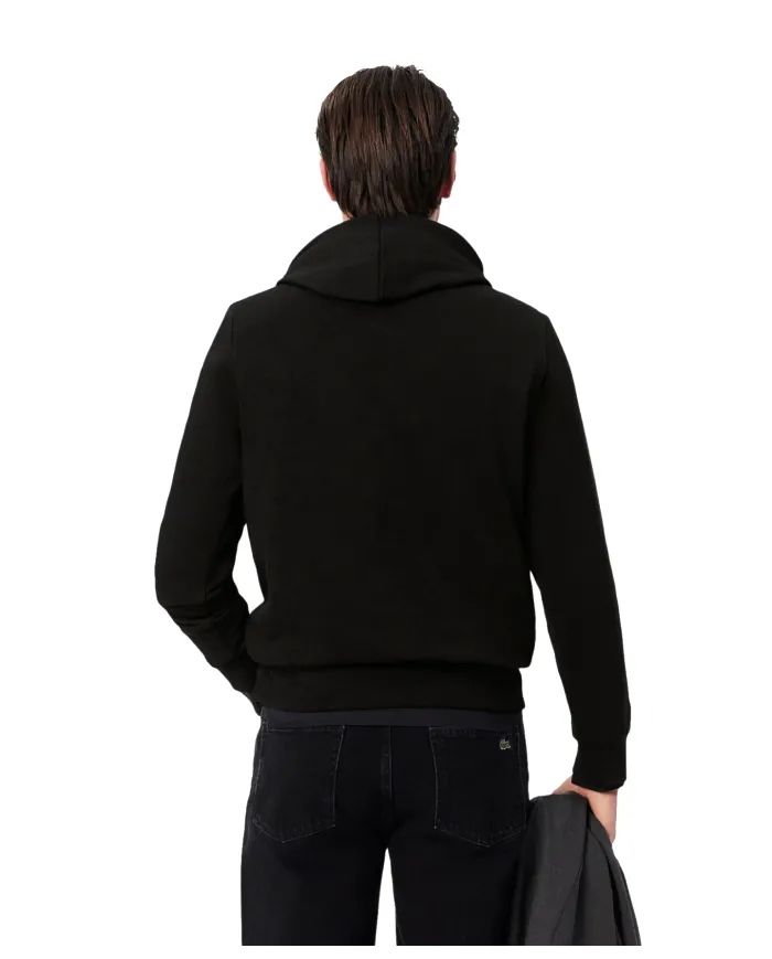 LACOSTE Felpa Uomo SH9623 AI 25/26 cotone regular con cappuccio 031 NERO