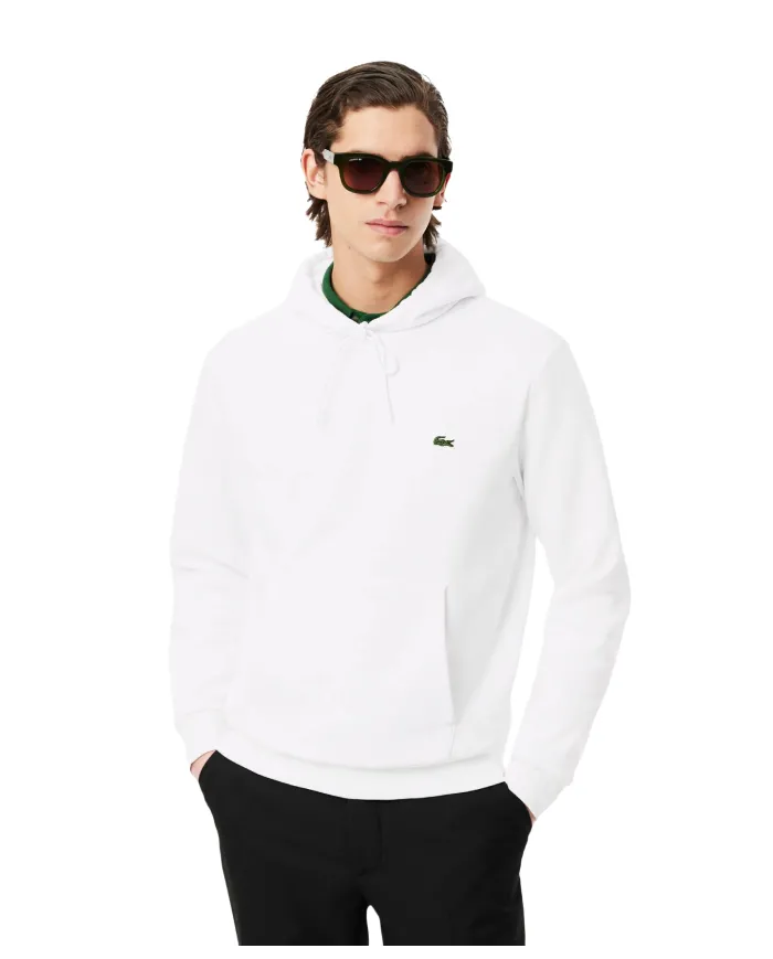 LACOSTE Felpa Uomo SH9623 AI 25/26 cotone regular con cappuccio XFJ BIANCO LACOSTE Felpa Uomo SH9623 AI 25/26 cotone regular con cappuccio XFJ BIANCO