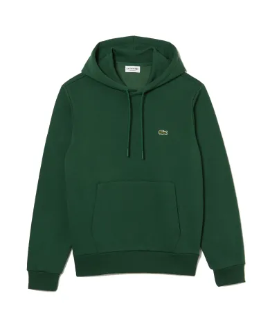 LACOSTE Felpa Uomo SH9623 AI 25/26 cotone regular con cappuccio 132 VERDE LACOSTE Felpa Uomo SH9623 AI 25/26 cotone regular con cappuccio 132 VERDE