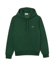 LACOSTE Felpa Uomo SH9623 AI 25/26 cotone regular con cappuccio 132 VERDE