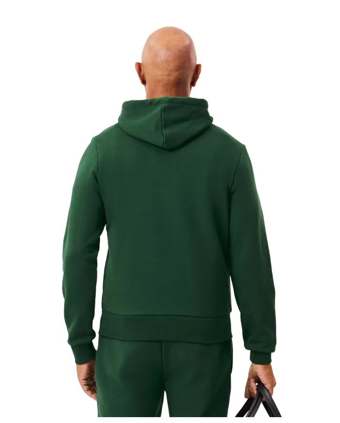 LACOSTE Felpa Uomo SH9623 AI 25/26 cotone regular con cappuccio 132 VERDE