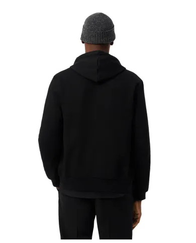 LACOSTE Felpa Uomo SH9626 AI 25/26 cotone regular con cappuccio 031 NERO LACOSTE Felpa Uomo SH9626 AI 25/26 cotone regular con cappuccio 031 NERO