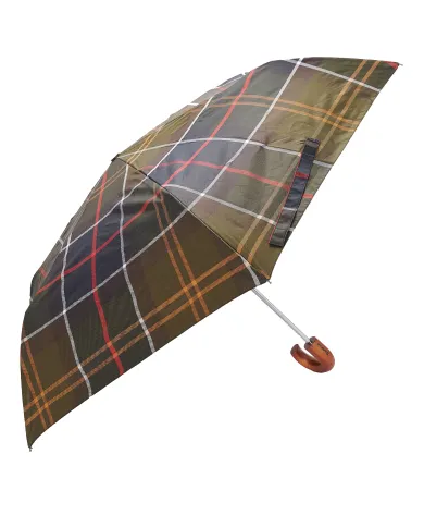 BARBOUR Ombrello Uomo UAC0201 TARTAN MINI AI 25/26 con manico ad uncino TN11 classic tartan BARBOUR Ombrello Uomo UAC0201 TARTAN MINI AI 25/26 con manico ad uncino TN11 classic tartan