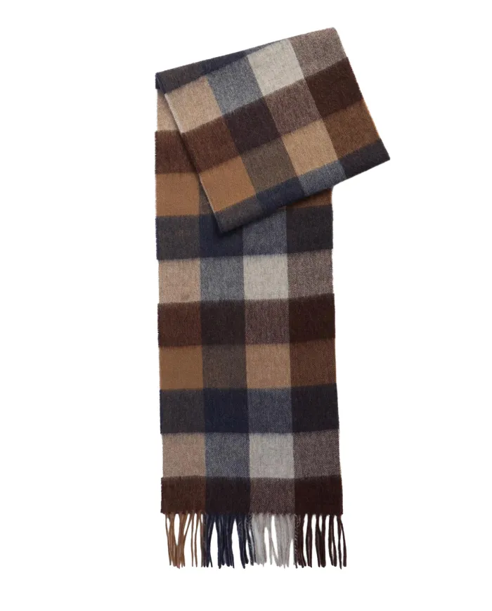 BARBOUR Sciarpa Uomo USC0005 LARGE TATTERSALL AI 25/26 lana con motivo a quadri TN38 midnight oak BARBOUR Sciarpa Uomo USC0005 LARGE TATTERSALL AI 25/26 lana con motivo a quadri TN38 midnight oak