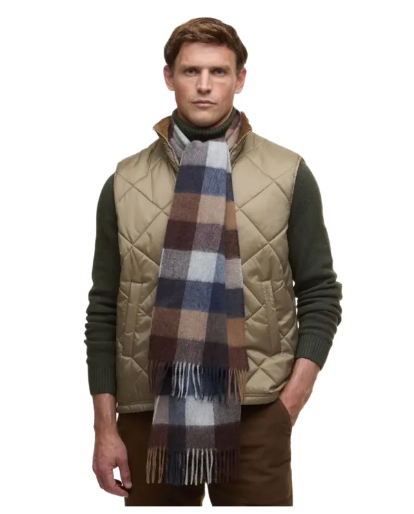 BARBOUR Sciarpa Uomo USC0005 LARGE TATTERSALL AI 25/26 lana con motivo a quadri TN38 midnight oak BARBOUR Sciarpa Uomo USC0005 LARGE TATTERSALL AI 25/26 lana con motivo a quadri TN38 midnight oak