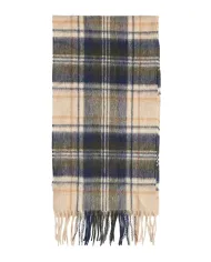 BARBOUR Sciarpa Uomo USC0137 NEW CHECK AI 25/26 lana con motivo tartan BE51 sand beige plaid