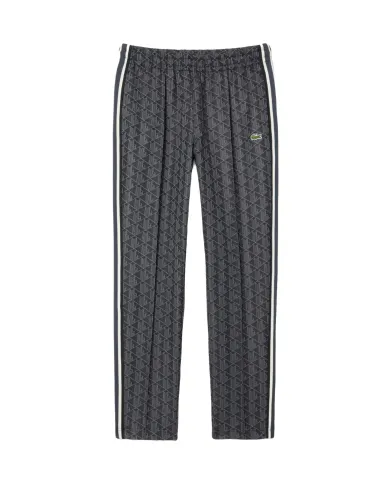 LACOSTE Pantaloni Uomo XH1440 AI 25/26 cotone regular con motivo geometrico 4PC nero/grigio scu LACOSTE Pantaloni Uomo XH1440 AI 25/26 cotone regular con motivo geometrico 4PC nero/grigio scu