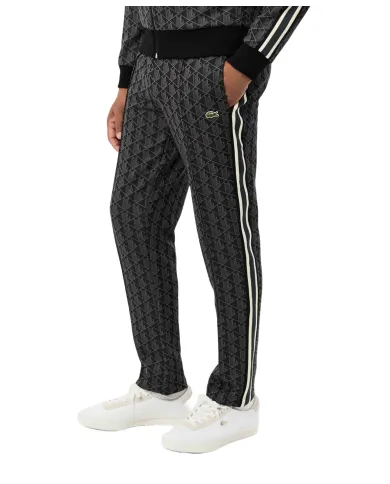 LACOSTE Pantaloni Uomo XH1440 AI 25/26 cotone regular con motivo geometrico 4PC nero/grigio scu LACOSTE Pantaloni Uomo XH1440 AI 25/26 cotone regular con motivo geometrico 4PC nero/grigio scu