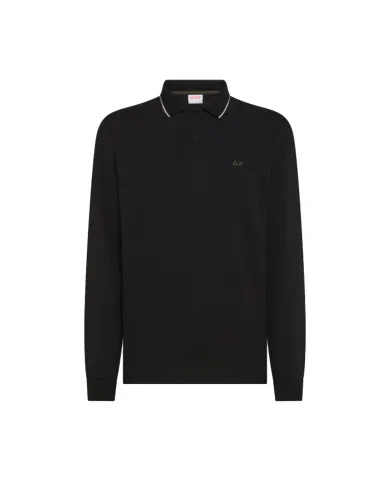 SUN68 Polo Uomo A45102 POLO SMALL STRIPES AI 25/26 cotone con con maniche lunghe 11 NERO SUN68 Polo Uomo A45102 POLO SMALL STRIPES AI 25/26 cotone con con maniche lunghe 11 NERO