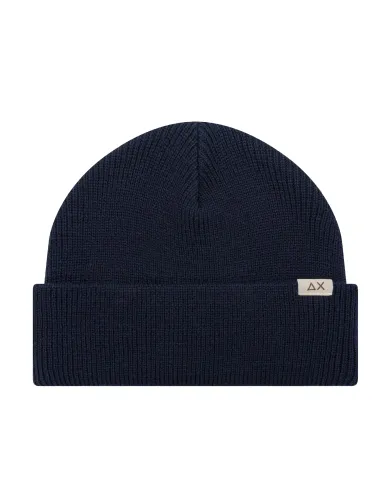 SUN68 Berretto Uomo C45109 BEANIE CAP AI 25/26 lana con nastro logato 07 NAVY BLUE SUN68 Berretto Uomo C45109 BEANIE CAP AI 25/26 lana con nastro logato 07 NAVY BLUE