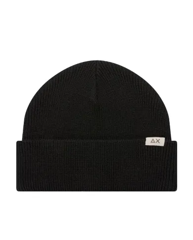 SUN68 Berretto Uomo C45109 BEANIE CAP AI 25/26 lana con nastro logato 11 NERO SUN68 Berretto Uomo C45109 BEANIE CAP AI 25/26 lana con nastro logato 11 NERO