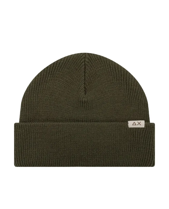 SUN68 Berretto Uomo C45109 BEANIE CAP AI 25/26 lana con nastro logato 74 MILITARE scuro SUN68 Berretto Uomo C45109 BEANIE CAP AI 25/26 lana con nastro logato 74 MILITARE scuro