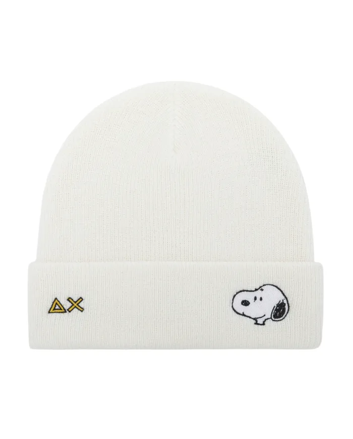 SUN68 Berretto Uomo C45120 CAP PEANUTS AI 25/26 lana con patch applicata 31 BIANCO PANNA SUN68 Berretto Uomo C45120 CAP PEANUTS AI 25/26 lana con patch applicata 31 BIANCO PANNA