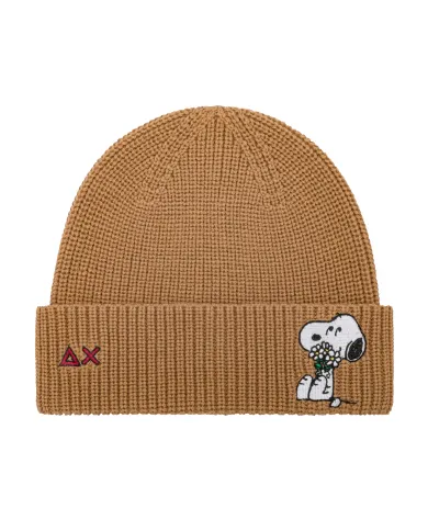 SUN68 Berretto Donna C45220 CAP PEANTUS AI 25/26 lana con patch applicata 17 DESERTO SUN68 Berretto Donna C45220 CAP PEANTUS AI 25/26 lana con patch applicata 17 DESERTO